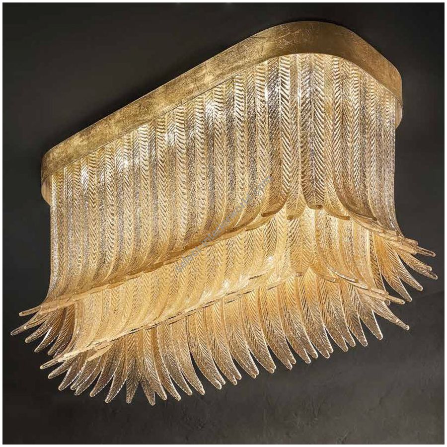 Finish metal: Gold leaf MXD, Glass colour: Clear gold colour COF G