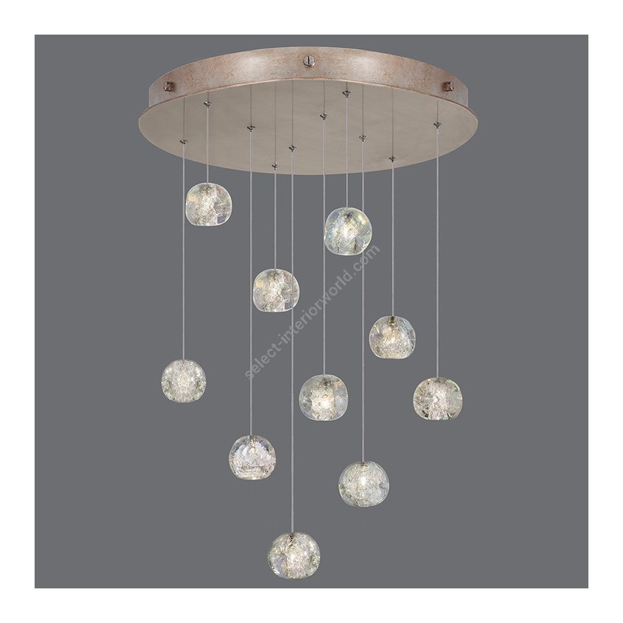 Gold-toned silver leaf finish