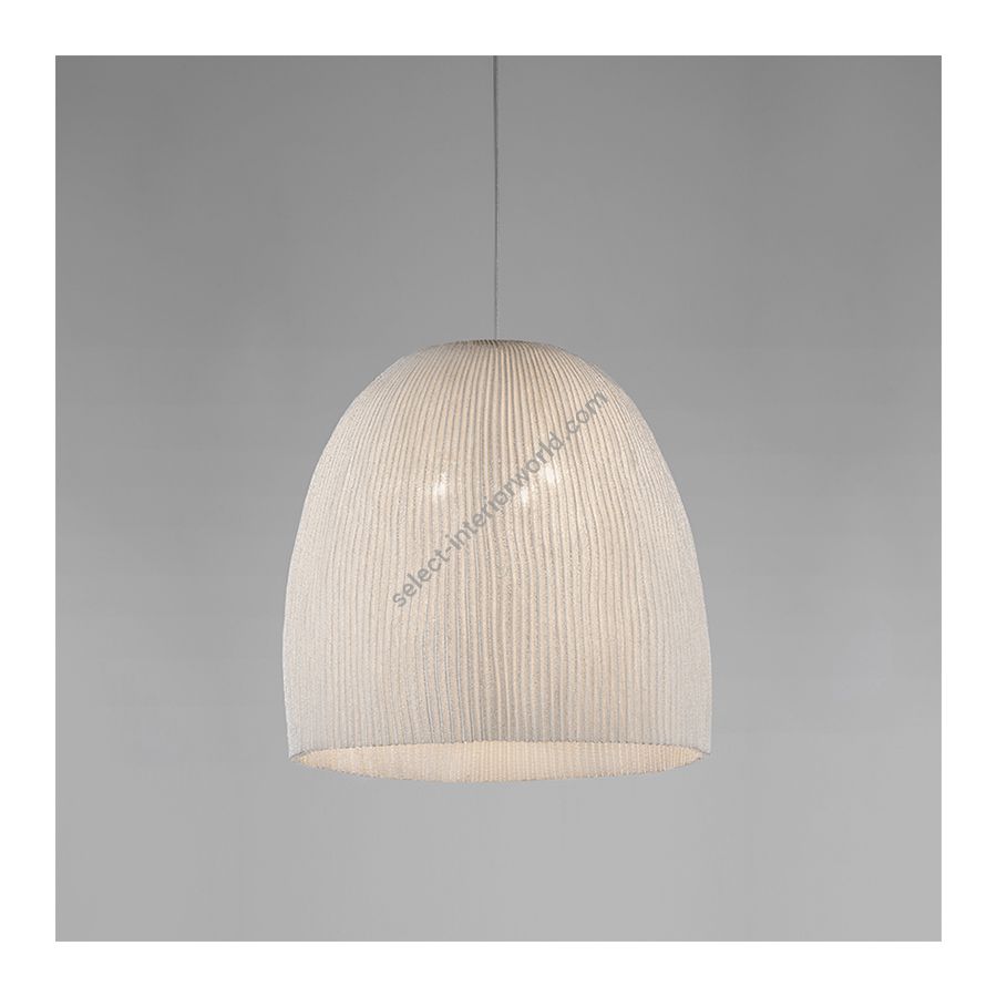 White color finish / Transparent cable / cm.: 150(H1/47 + H2/100) x 46 x 46 / inch.: 59.1"(H1/18,5" + H2/39.4") x 18,1" x 18,1"