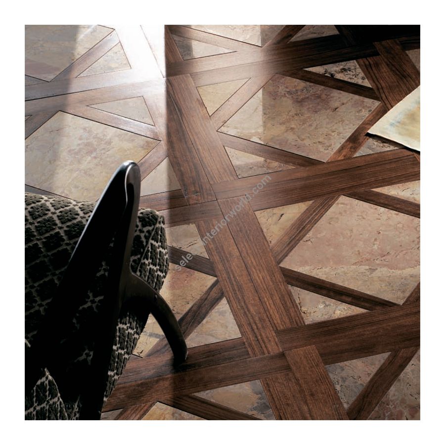 Wood Finish: Mutenya; Marble Finish: Yellow