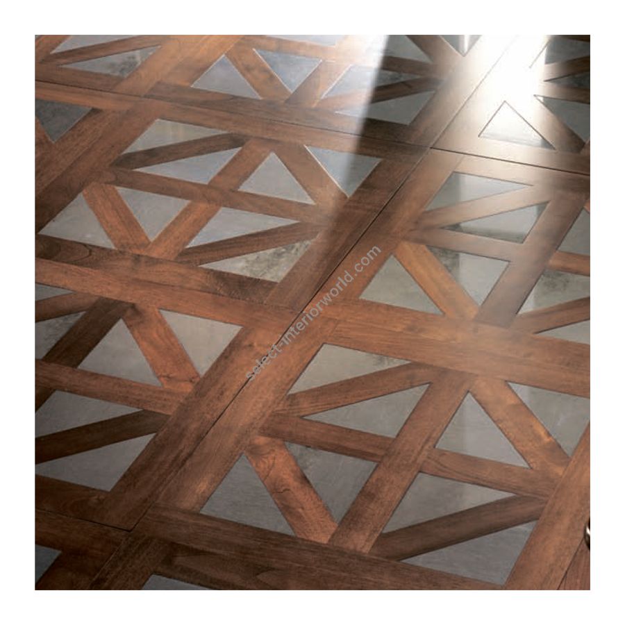 Wood Finish: Walnut; Marble Finish: Brown