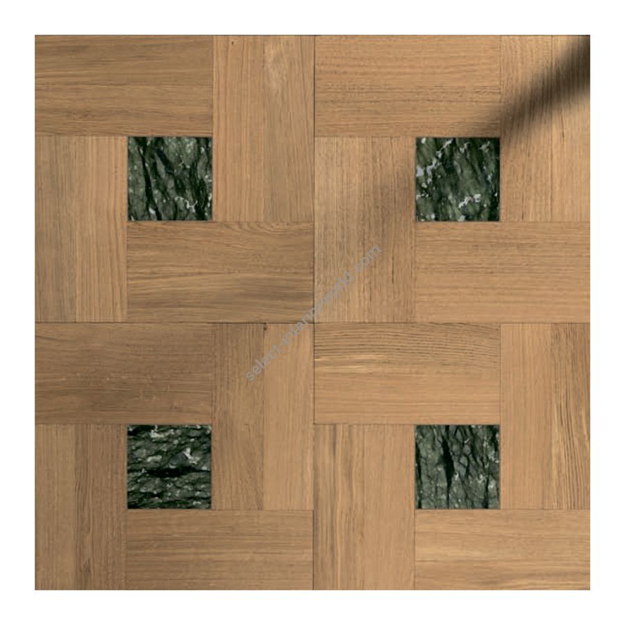 Wood Finish: Oak Natural; Marble Finish: Green