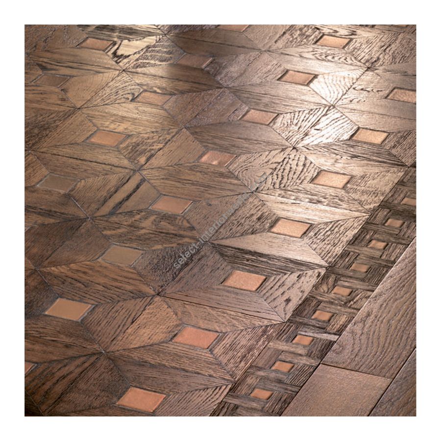 Wood Finish: Oak Medium; Mosaic Finish: Bronze