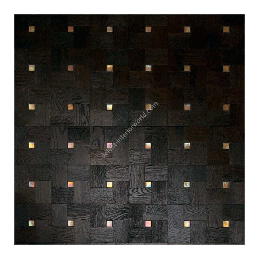 Wood Finish: Oak Black; Mosaic Finish: Yellow