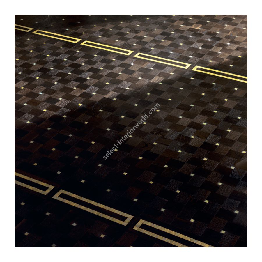 Wood Finish: Oak Black; Mosaic Finish: Yellow