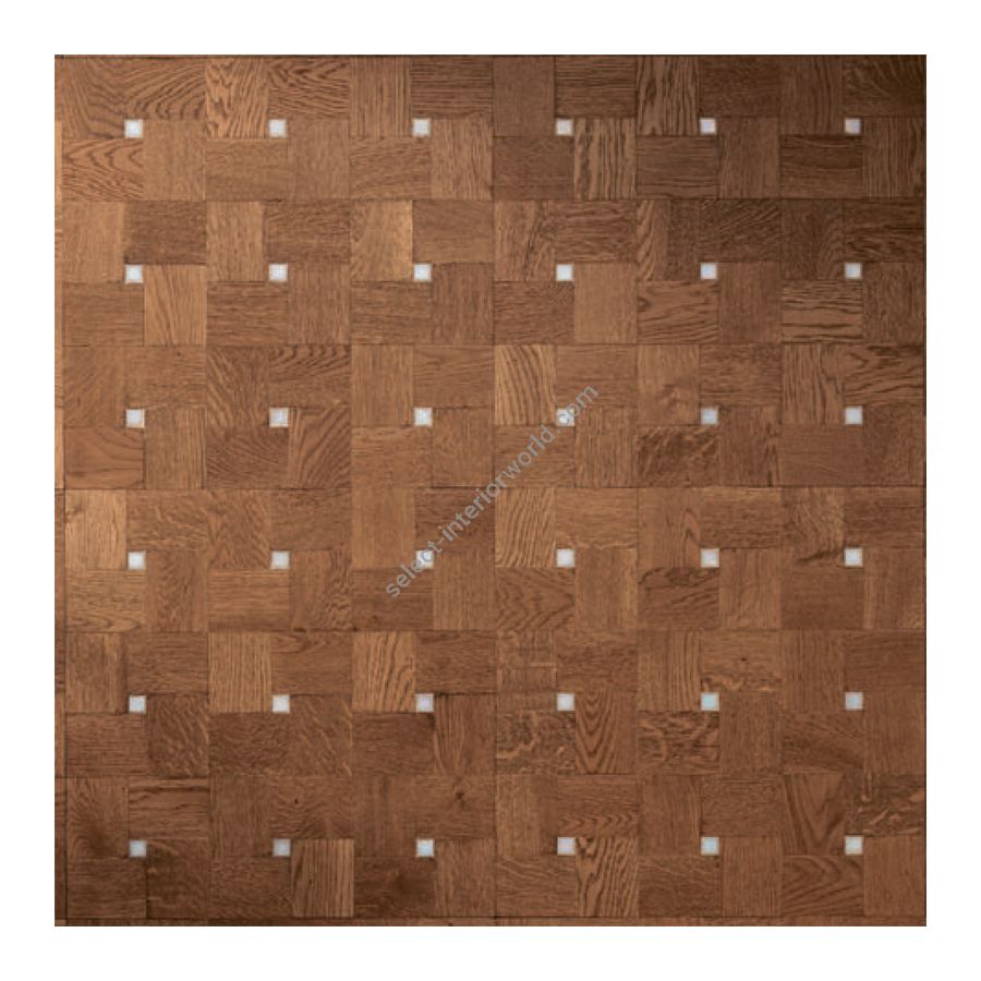 Wood Finish: Oak Light; Mosaic Finish: White