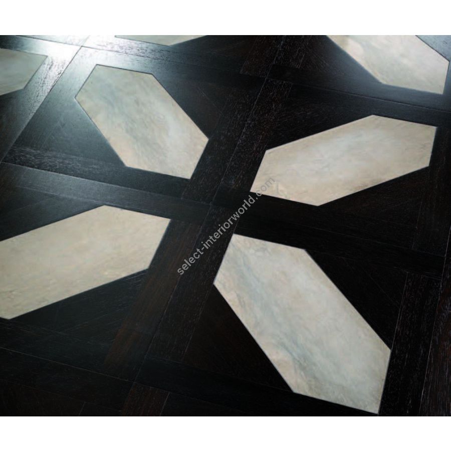 Wood Finish: Dark Wengè; Marble Finish: Brown