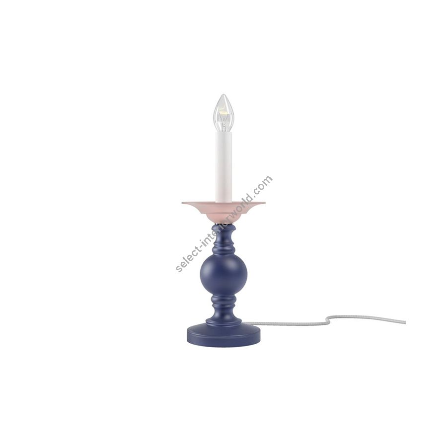 Luxurious and Elegant Table Lamp / Dark Blue Frosted / Rose Frosted glass colour