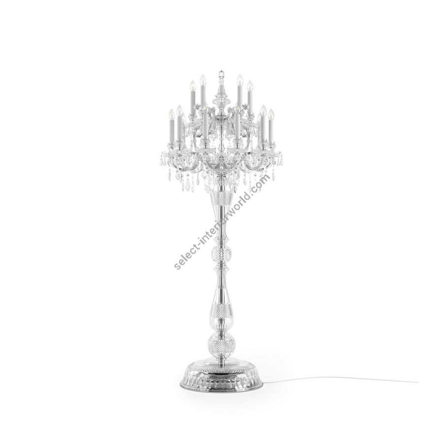 Luxury Crystal Floor Lamp, Historic Design / Polished Nickel finish