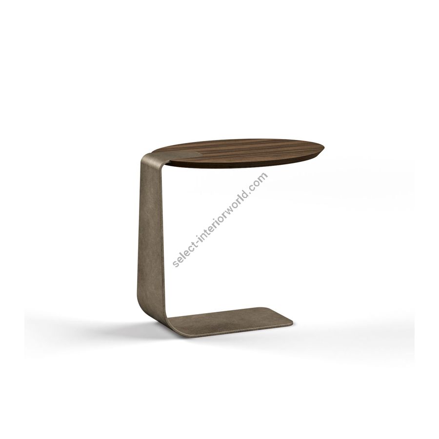 Side table / Metal base: MUNTZ METAL / Top: EUCALIPTO SMOKED WATERSILK