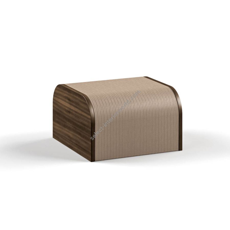 Side table / Leather: PRINTED THEMA 5005 / Wood Sides: EUCALIPTO SMOKED WATERSILK