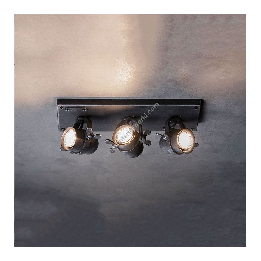 Ceiling spot lighting fixture / Iron nature finish