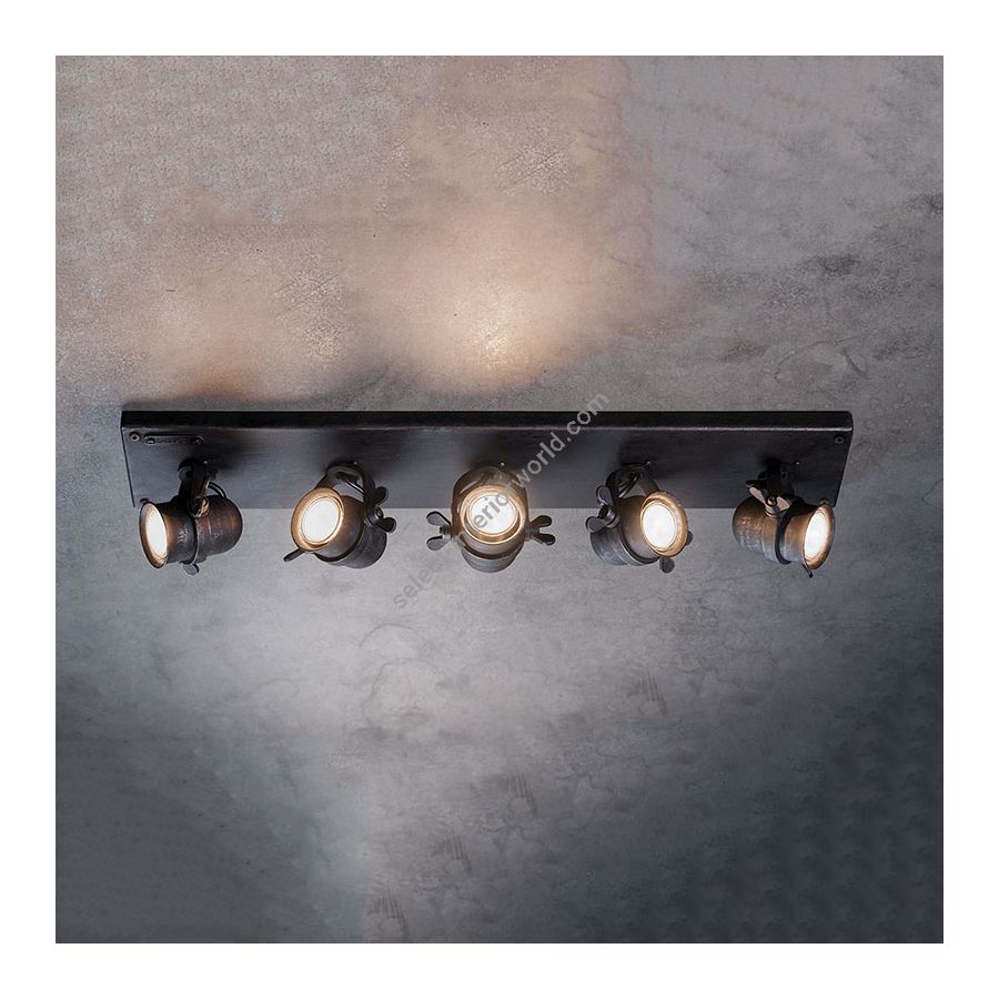 Ceiling spot lighting fixture / Iron nature finish