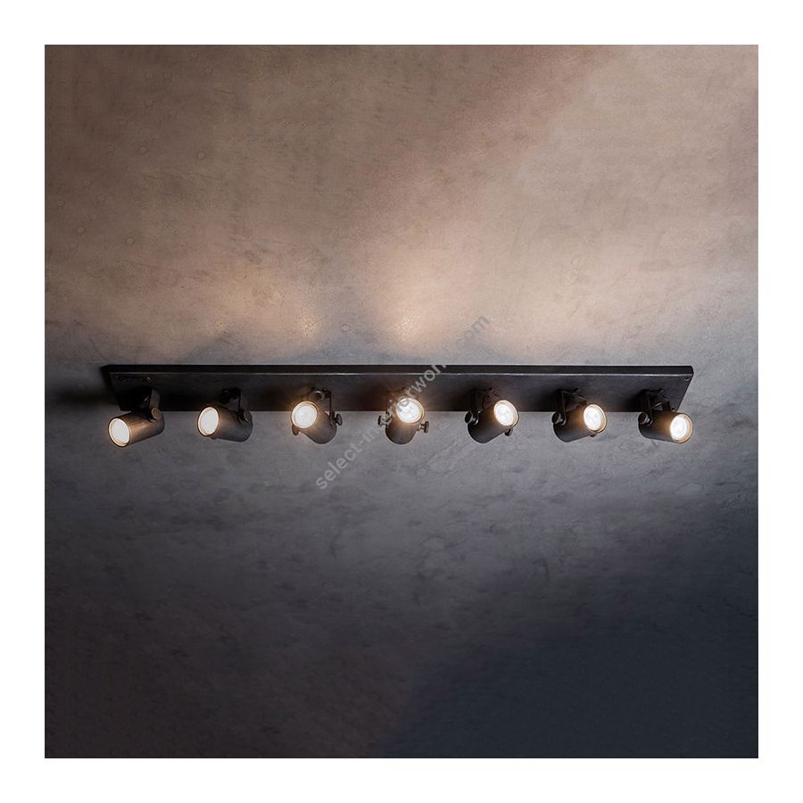 Ceiling spot lighting fixture / Iron nature finish