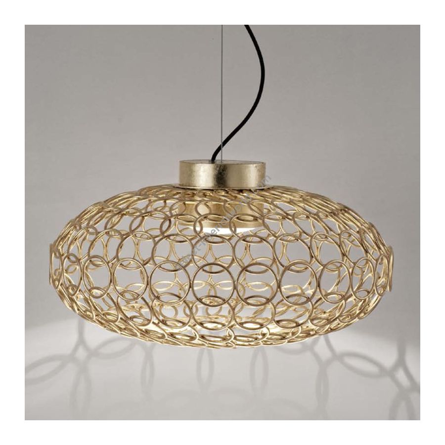 Suspension lamp / Gold leaf finish