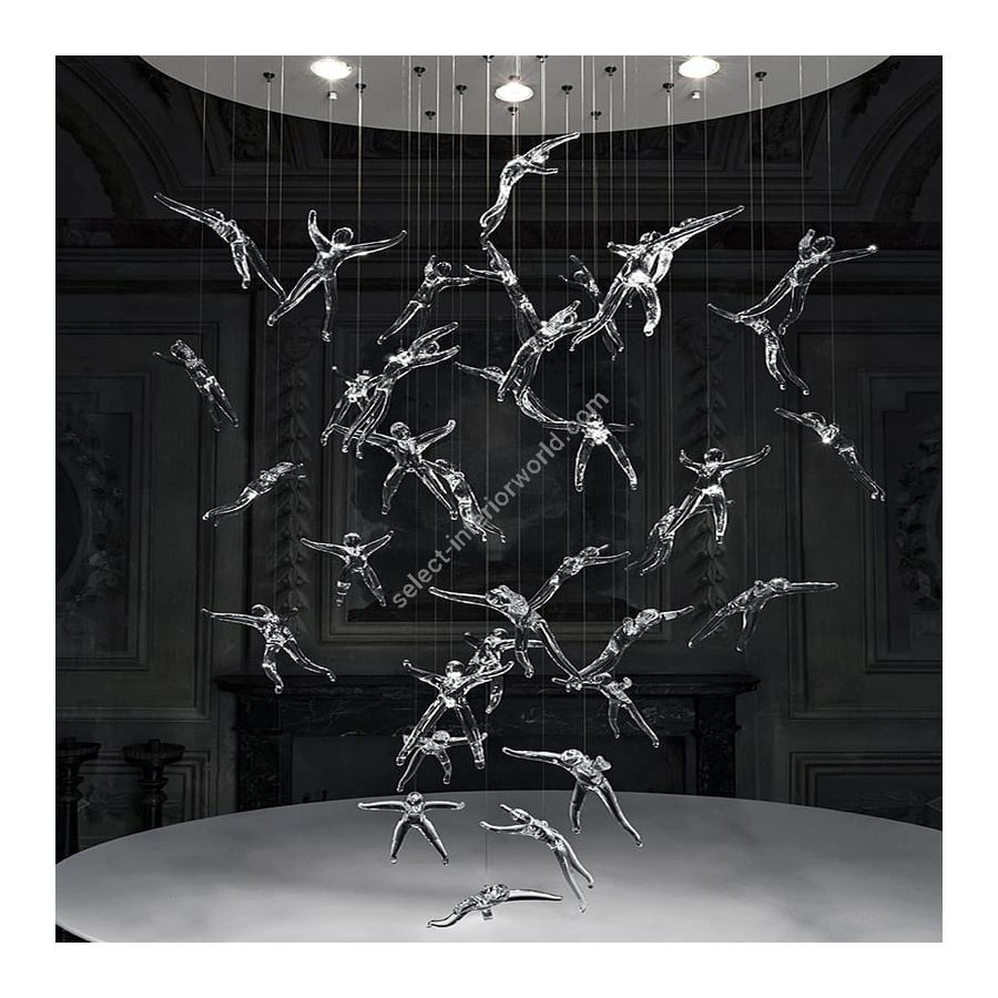 Finish White, model 36 angels (cm.: 190 x 120 x 60 / inch.: 74.8" x 47.2" x 23.6")