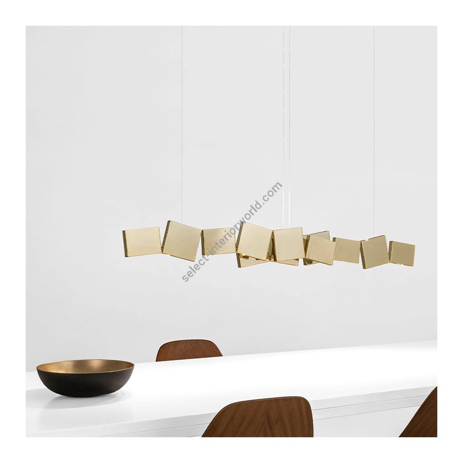 Suspension lamp / Finish: Gold plated