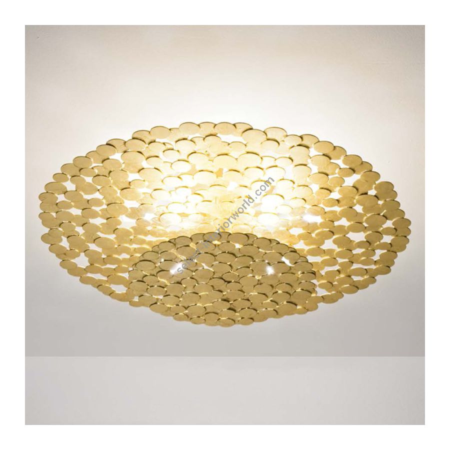 Ceiling lamp / Gold leaf finish