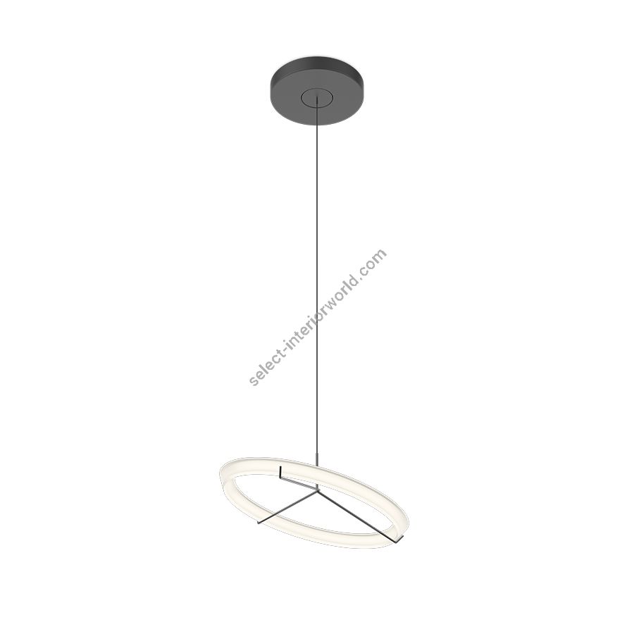 Pendant led lamp / Black finish / With inclined diffuser