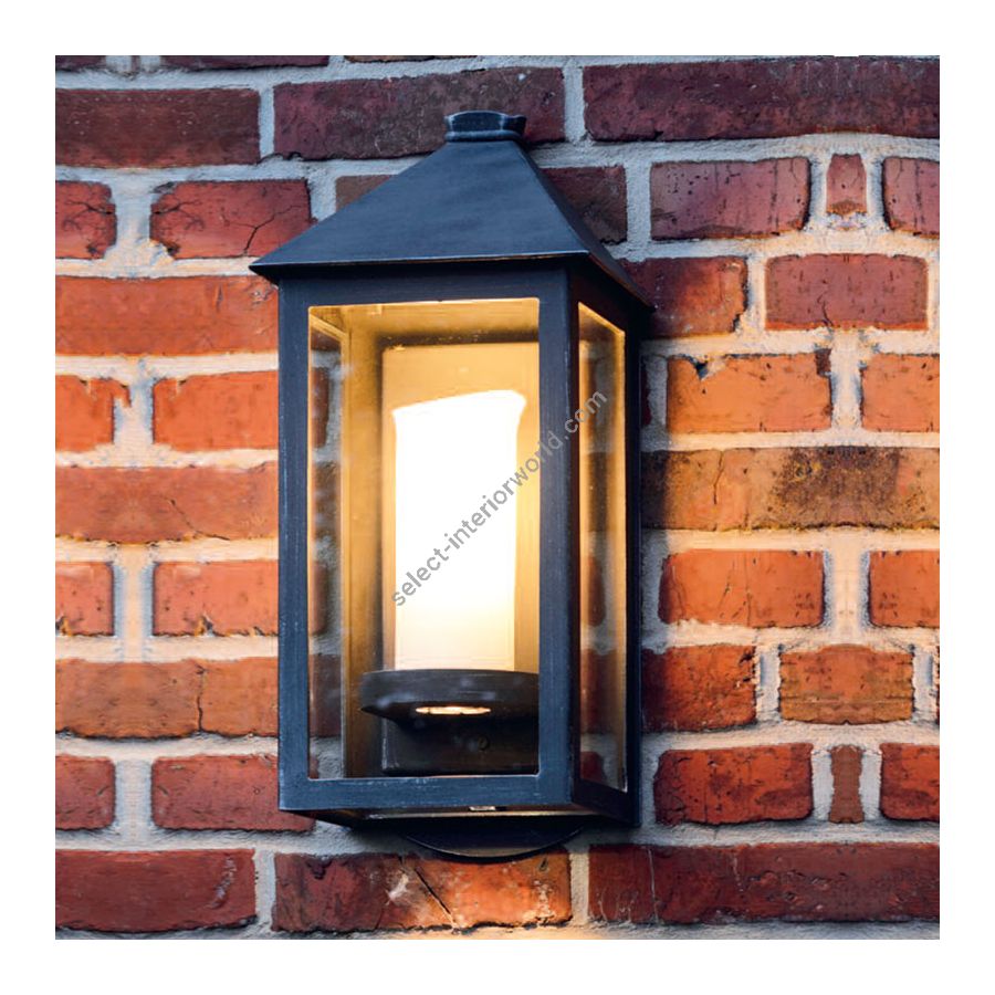 Outdoor Wall Lamp with downlight, Iron nature finish