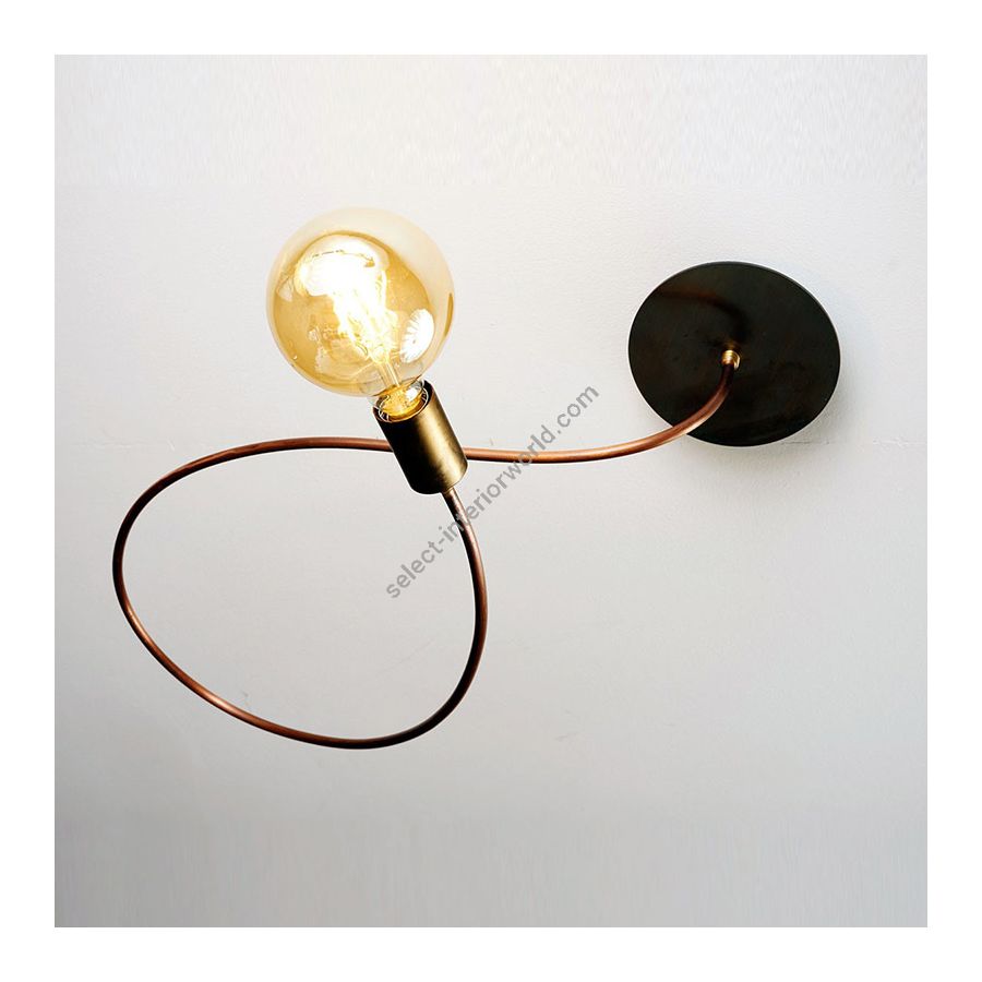 Ceiling Lamp / Adjustable rod / Copper finish