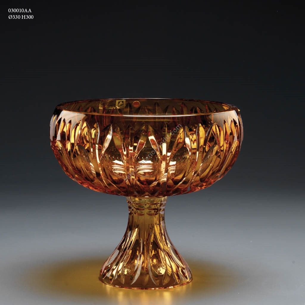 Italian Luxury Lighting / Decorative Bowls / Amber Crystal 30 cm 030010AA