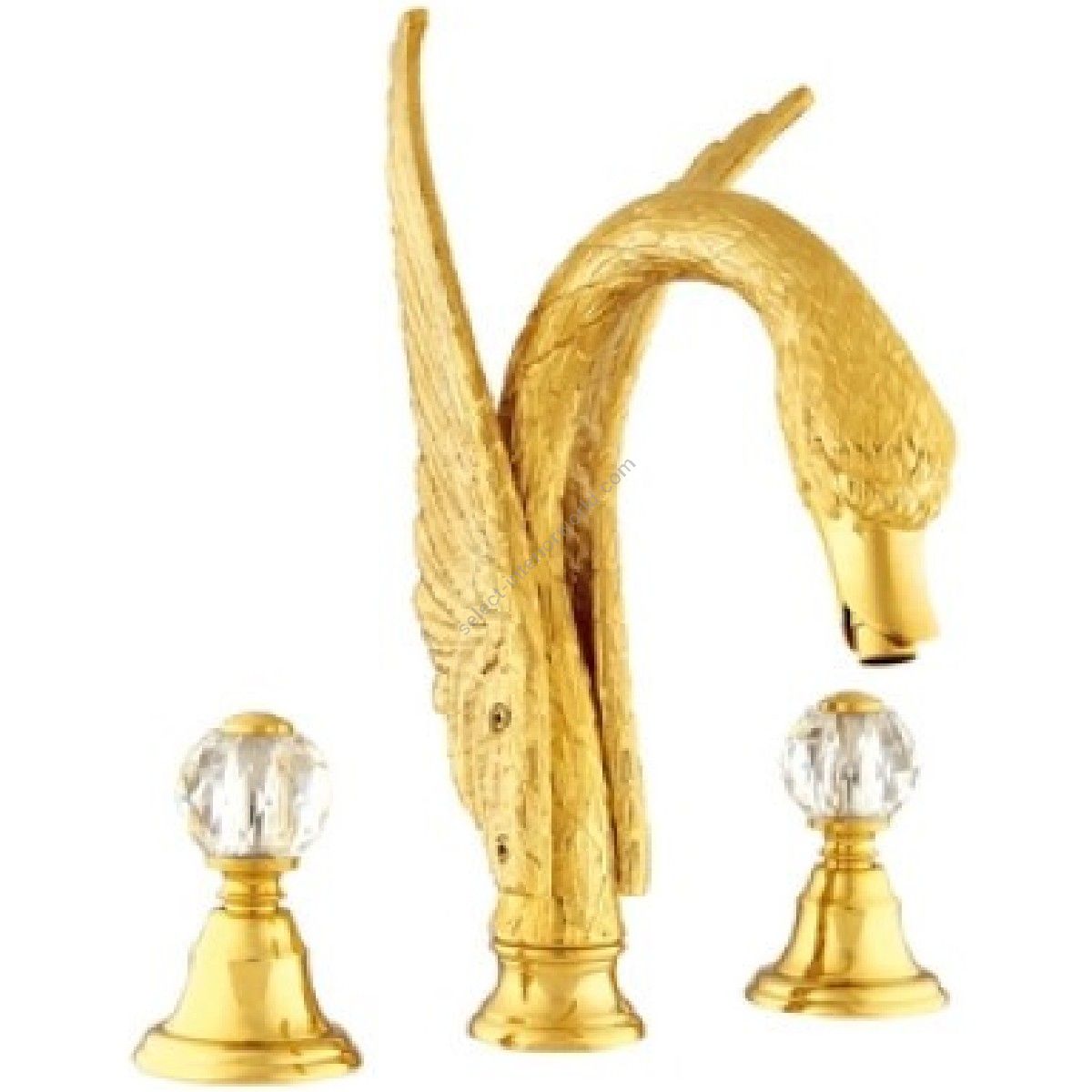 Bronces Mestre / Washbasin Fittings / Three holes basin set with Swarovski crystal 039151.000.00