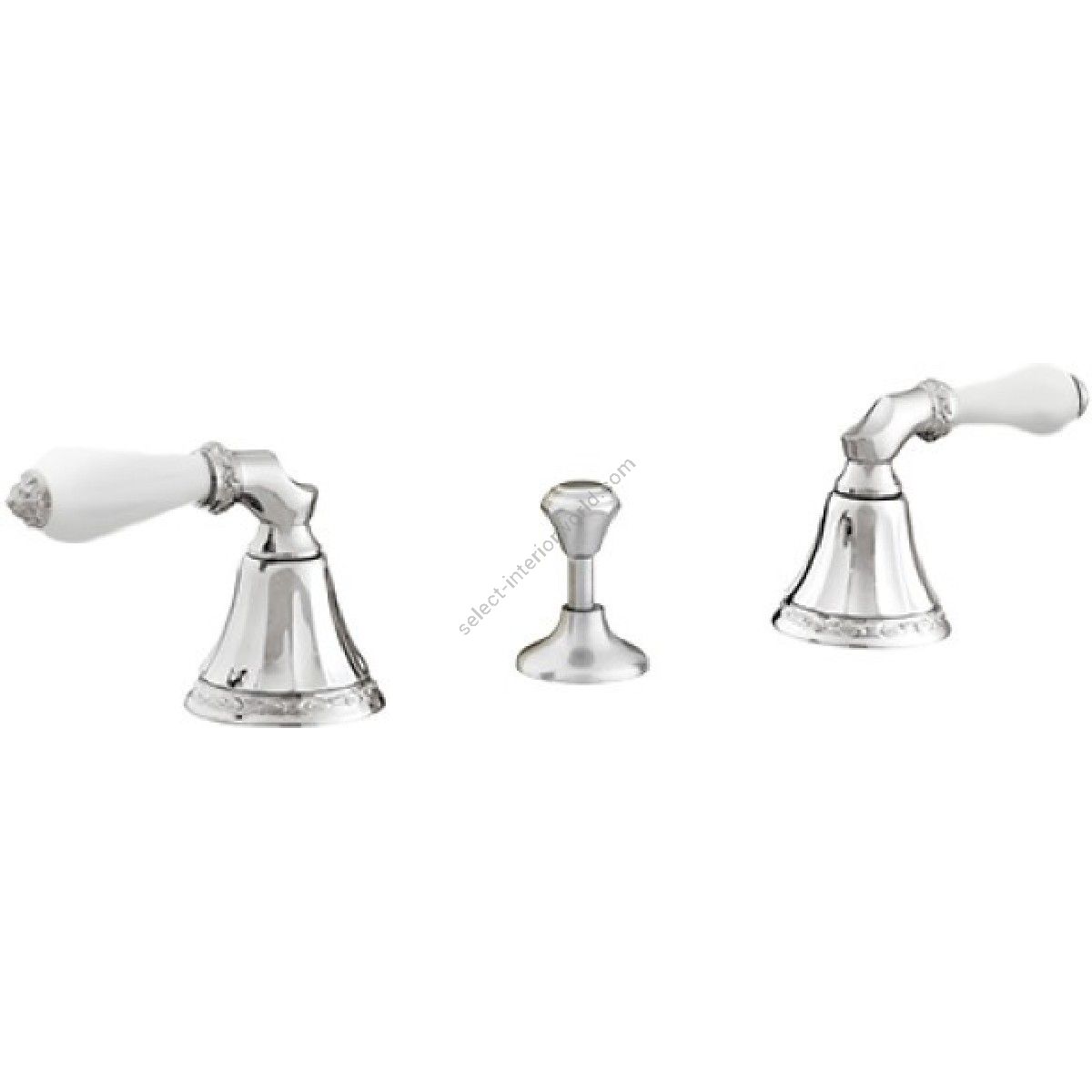 Bronces Mestre / Bidet Fittings / Three holes bidet set with white porcelain 058522.L00.50