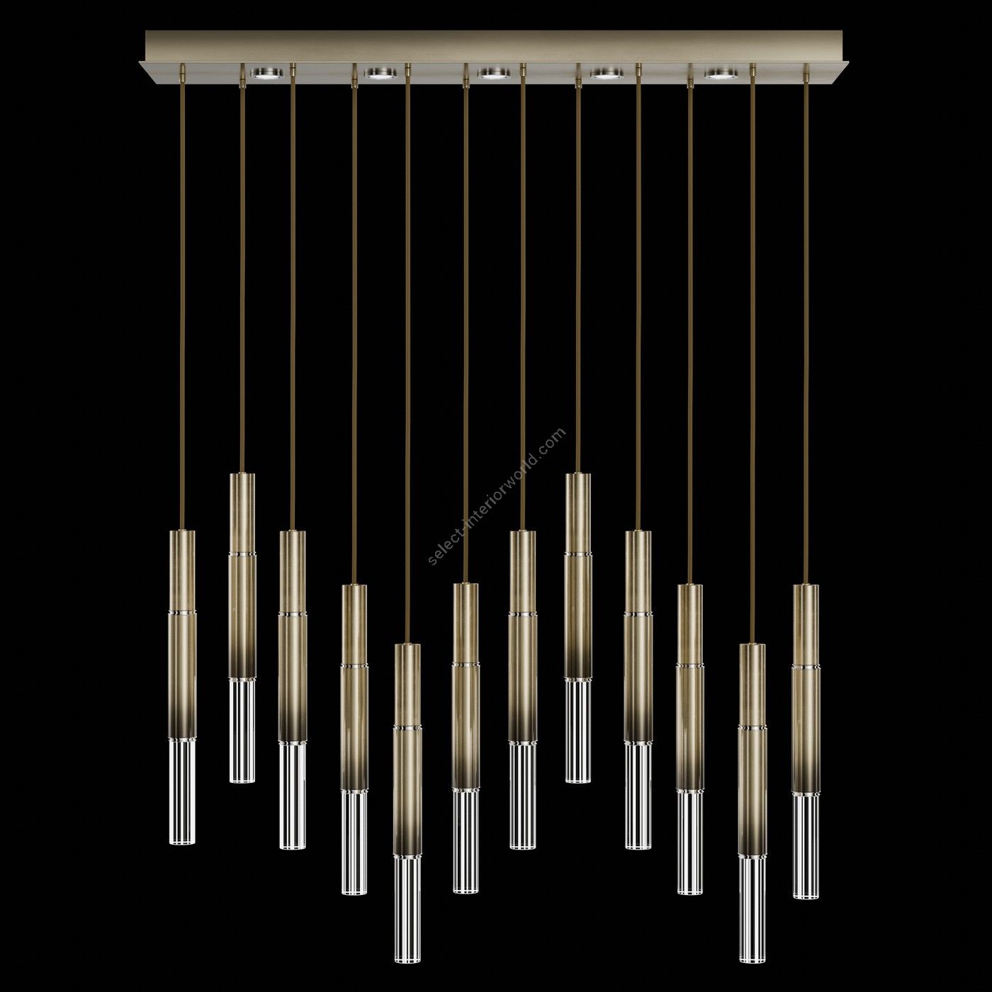 Fine Art Handcrafted Lighting / Pendants & Suspension Lights / Antonia 61″W Rectangular Pendant