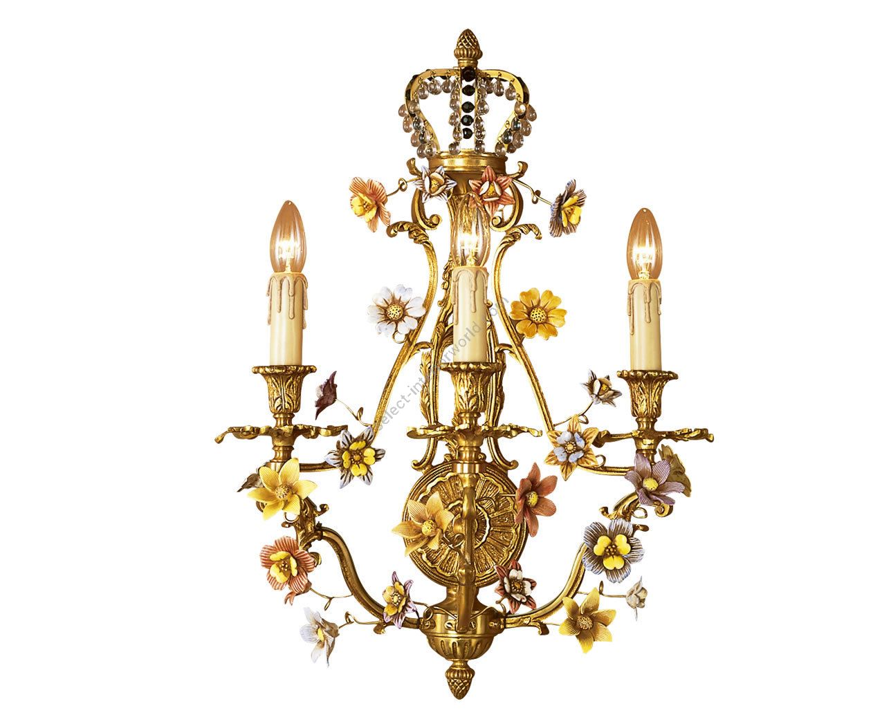 Mariner / Wall Sconces / Casted Bronze & Ceramic flowers 19328.0