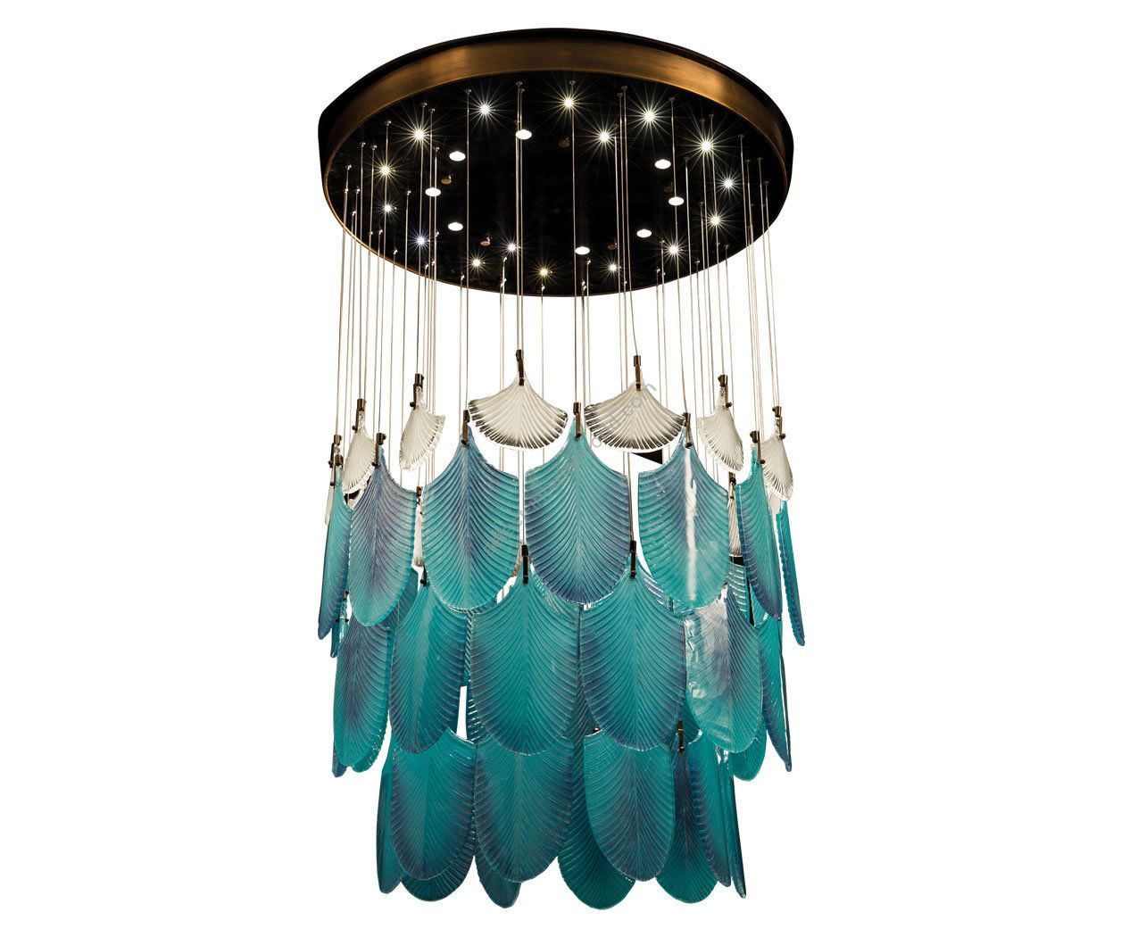 Mariner / Pendants & Suspension Lights / Metallic structure & Blue venetian glass 20202.0