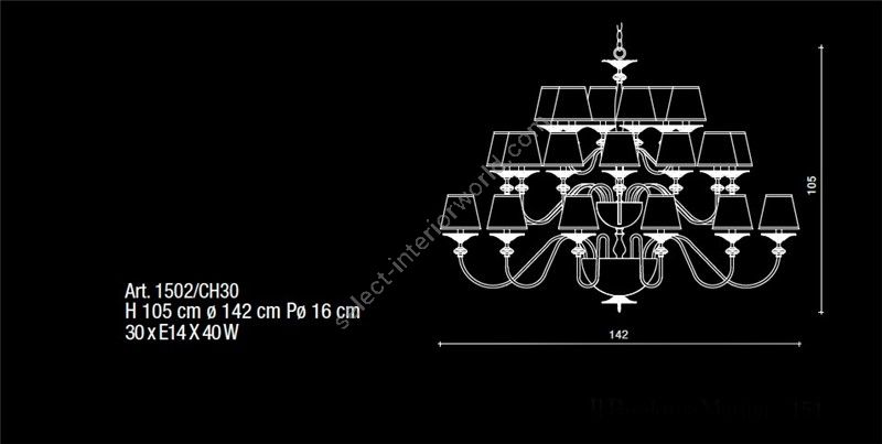 Il Paralume Marina / Chandelier / 1502/CH30