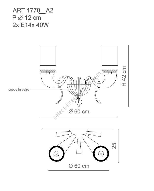Il Paralume Marina / Wall Sconces / IL-1770/A2