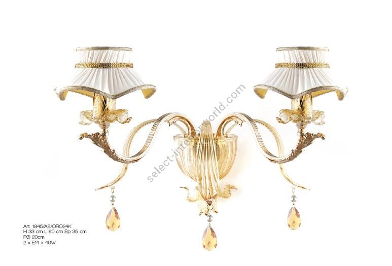 Il Paralume Marina / Wall Lamps / 1845/A2/ORO24K