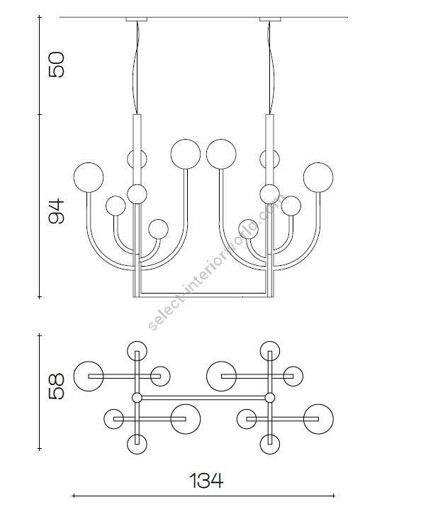 Il Paralume Marina / Chandelier / 2163/CH12