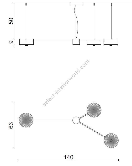Il Paralume Marina / Chandelier / 2166/CH9