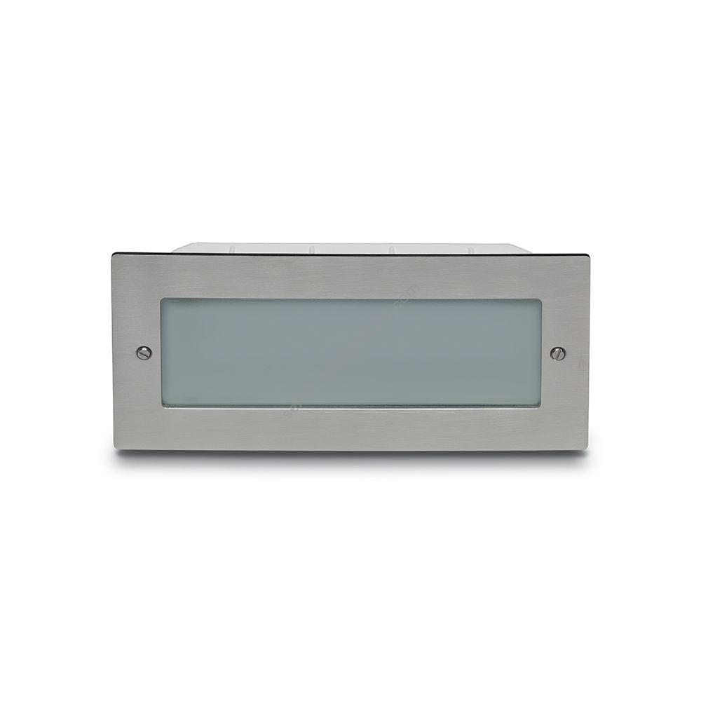 Brick Light Inox aperta | 5W - Recessed wall light IP65 for Outdoor Use / Rectangular with Louvre