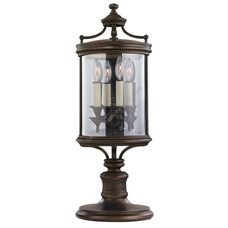 Fine Art Handcrafted Lighting / Outdoor Adjustable Pier/Post Mount / Louvre 28" 559483