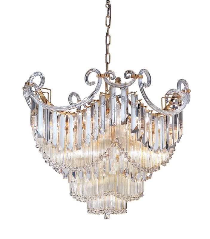 Patrizia Volpato / Chandeliers / Cristalli Murano Glass 24 Karat Gold 6038-70