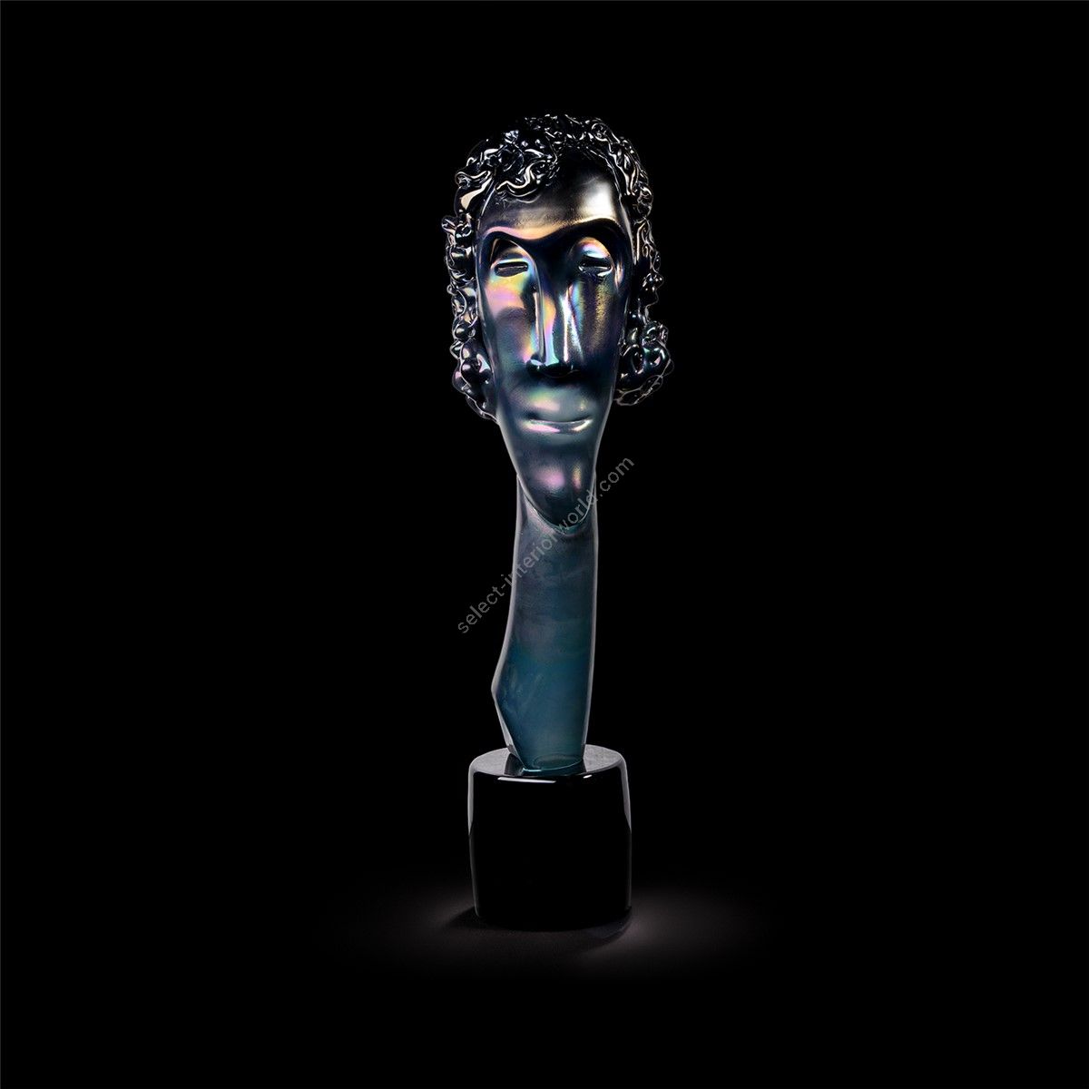 Italian Luxury Lighting / Figurative Sculptures / Art Head in Murano Glass 6067 1 COL