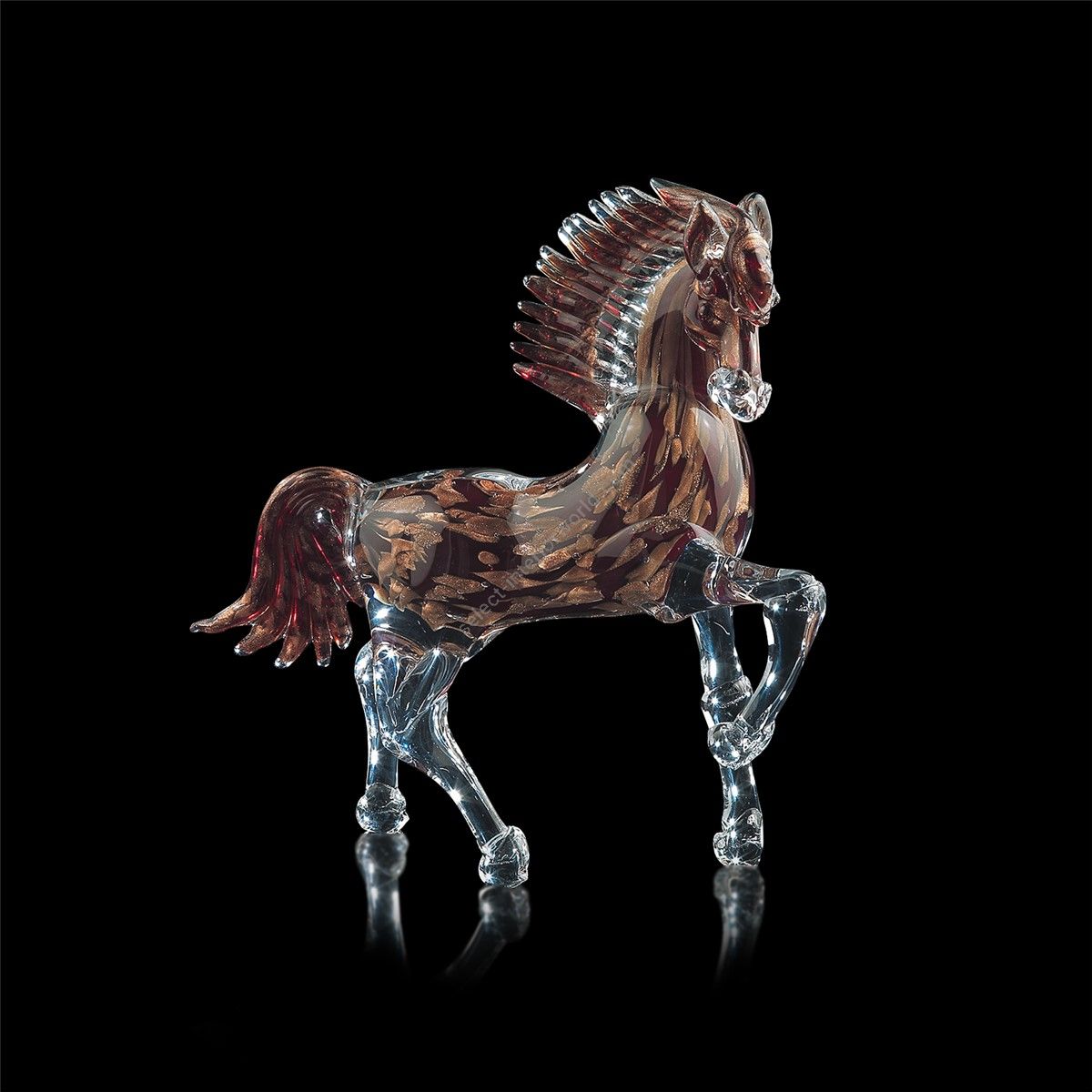 Italian Luxury Lighting / Animal Sculptures / Blown Horse in Murano Glass 758 1 AVV