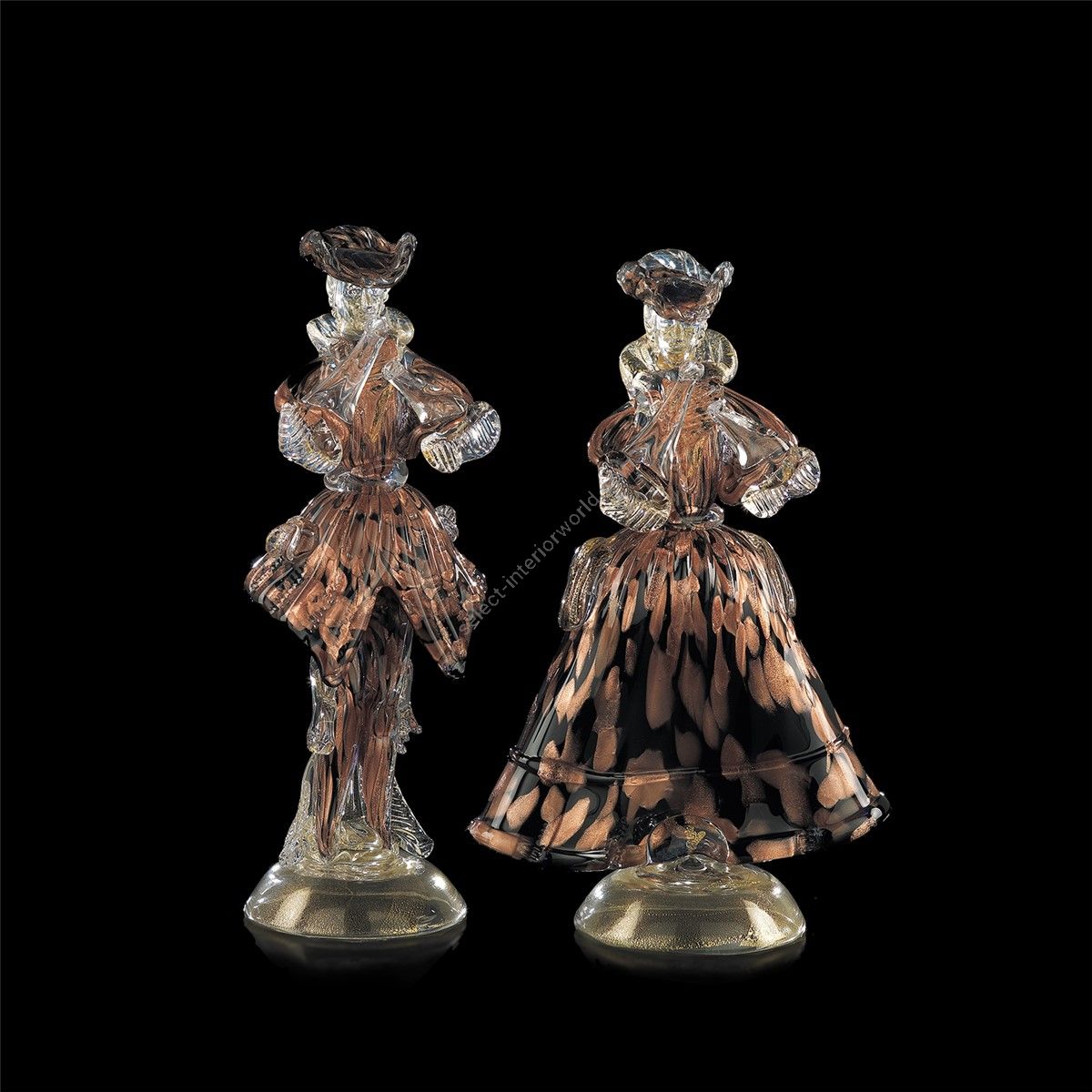 Italian Luxury Lighting / Figurative Sculptures / Venetian Couple in Murano Glass 759 2 AVV