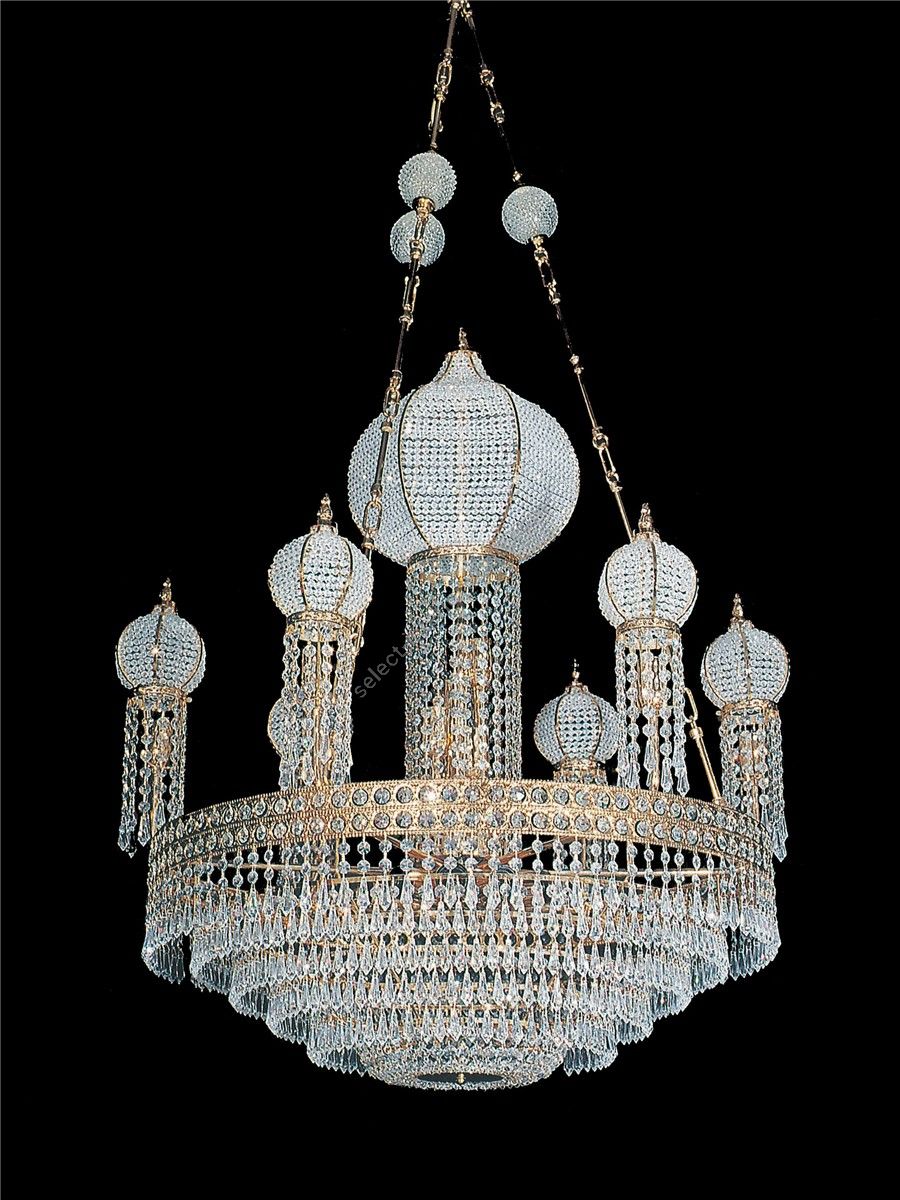 Italian Luxury Lighting / Chandeliers / Empire Crystal 32 Lights 9017 110