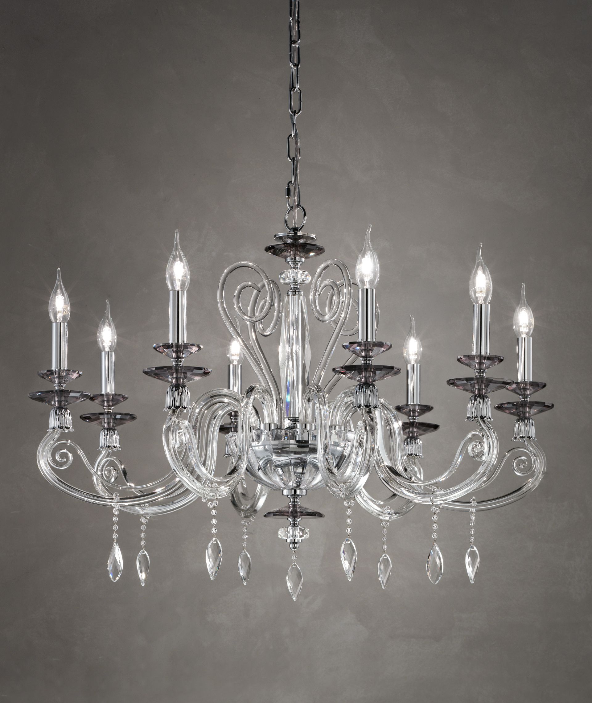 Euroluce Lampadari / Chandeliers / Aurora L8 Fumè