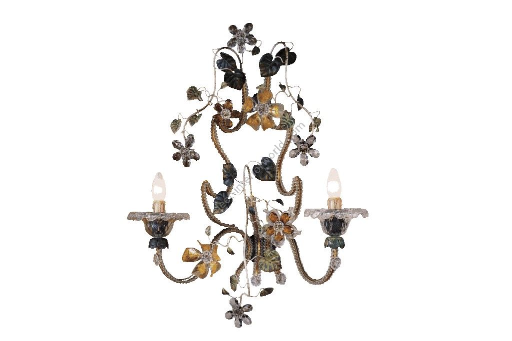 Mechini / Wall Lights / Murano Glass and Clear Pearl Banding A105/2