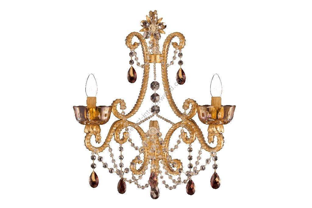 Mechini / Wall Lights / Molux Bohemian Crystal and Clear Pearl Banding A135/2