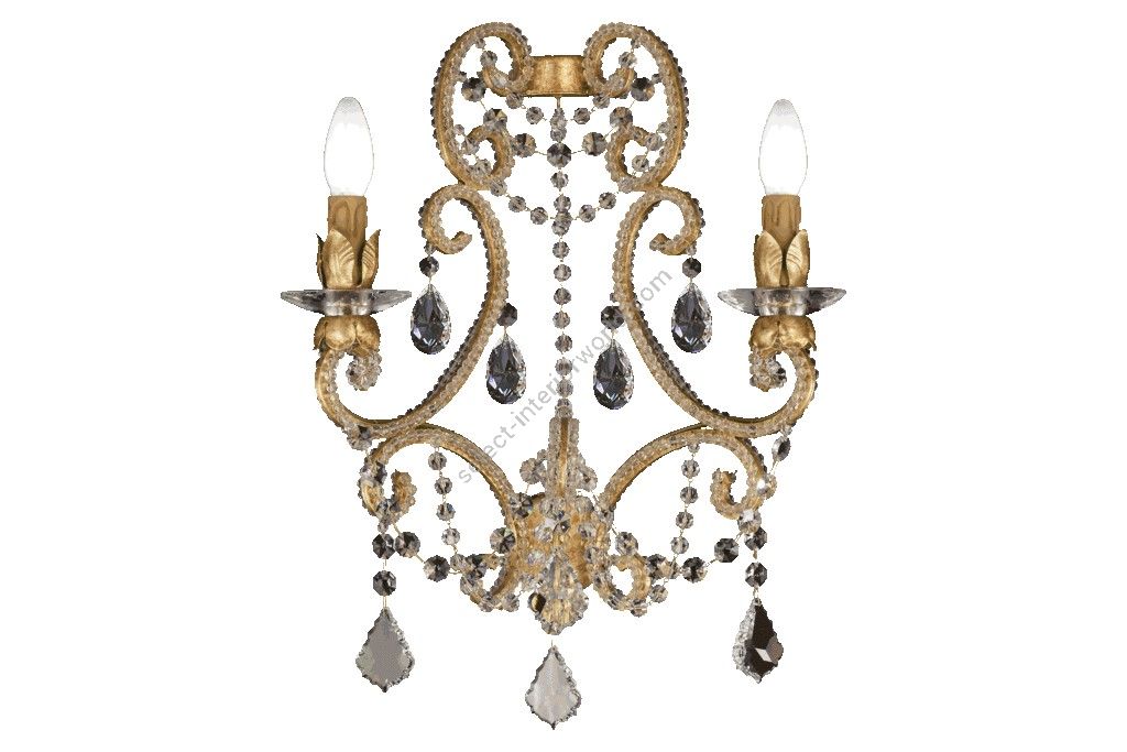 Mechini / Wall Lights / Bohemian Crystal and Clear Pearl Banding A138/2