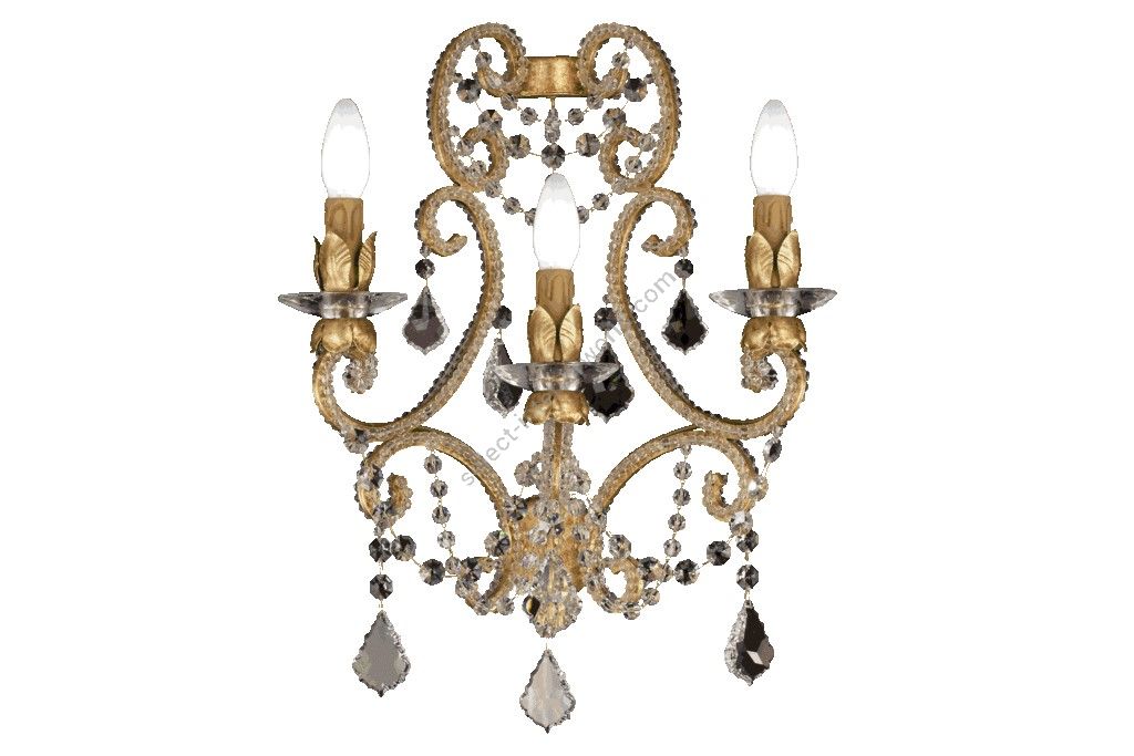 Mechini / Wall Lights / Bohemian Crystal and Clear Pearl Banding A138/3