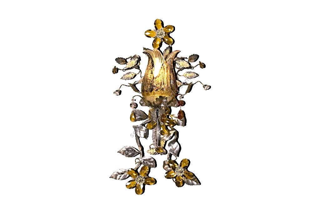 Mechini / Wall Lights / Murano Glass and Coloured Pearl Banding A268/1