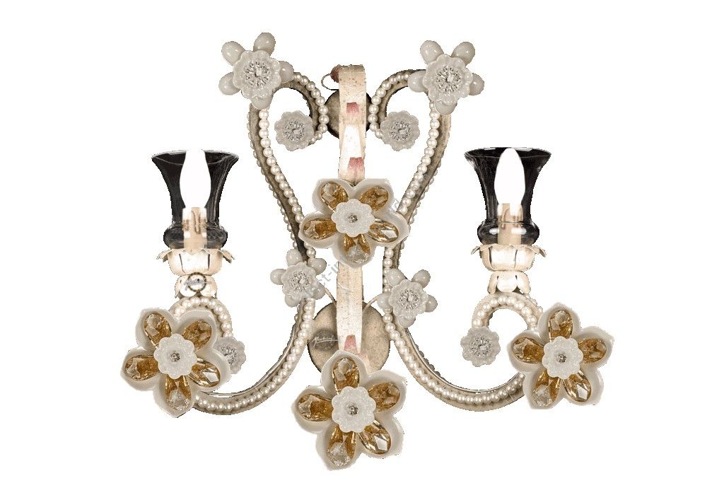 Mechini / Wall Lights / Amber Venetian Crystal A287/2 Bis